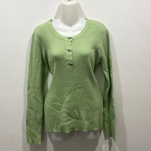 NWT Liz&co light green sweater size large